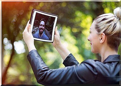 A woman making video calls with her boyfriend promotes communication.