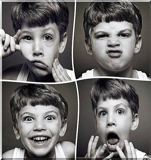 Boy with different expressions.