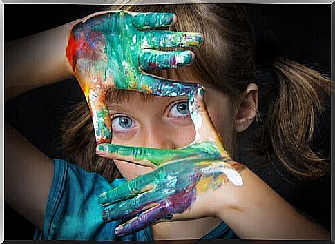 What does a gifted child look like?  Children with paint