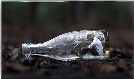 Little man in bottle