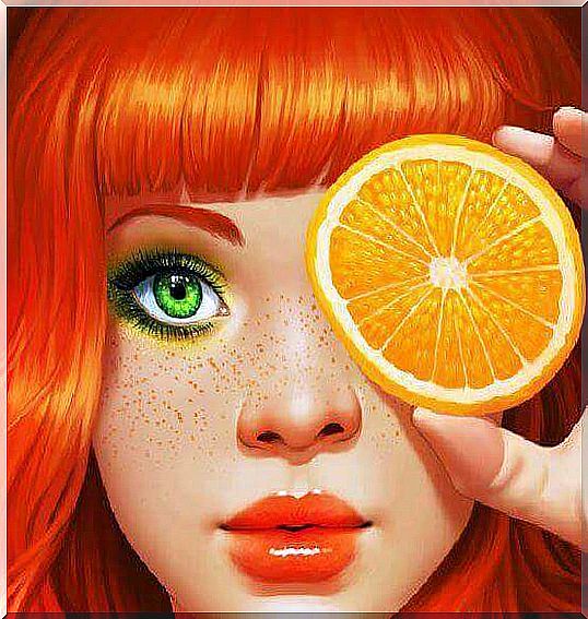 Girl with orange hair