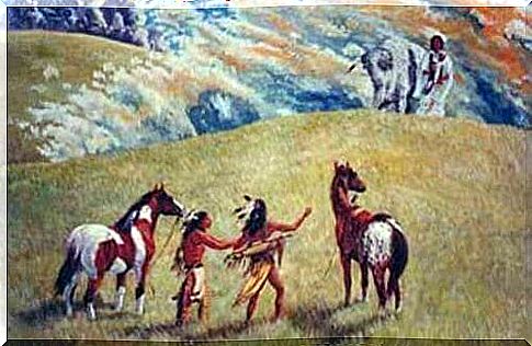 The two warriors and the Buffalo Woman