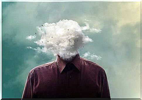 A guy with a head of clouds.